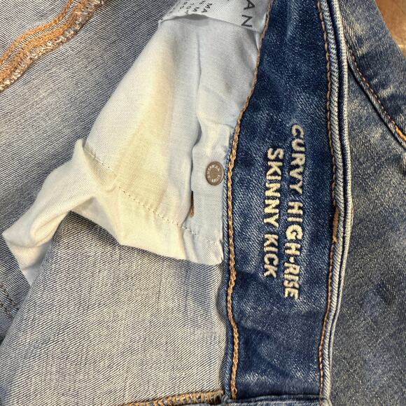 American Eagle Outfitters Curvy High-Rise Skinny Kick Jeans - Picture 5 of 8